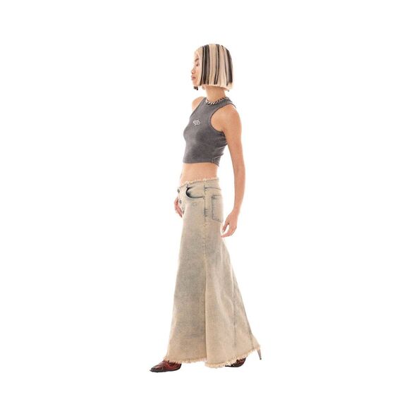 Basic Pleasure Mode Dolly Denim Maxi Skirt - Picture 4 of 7